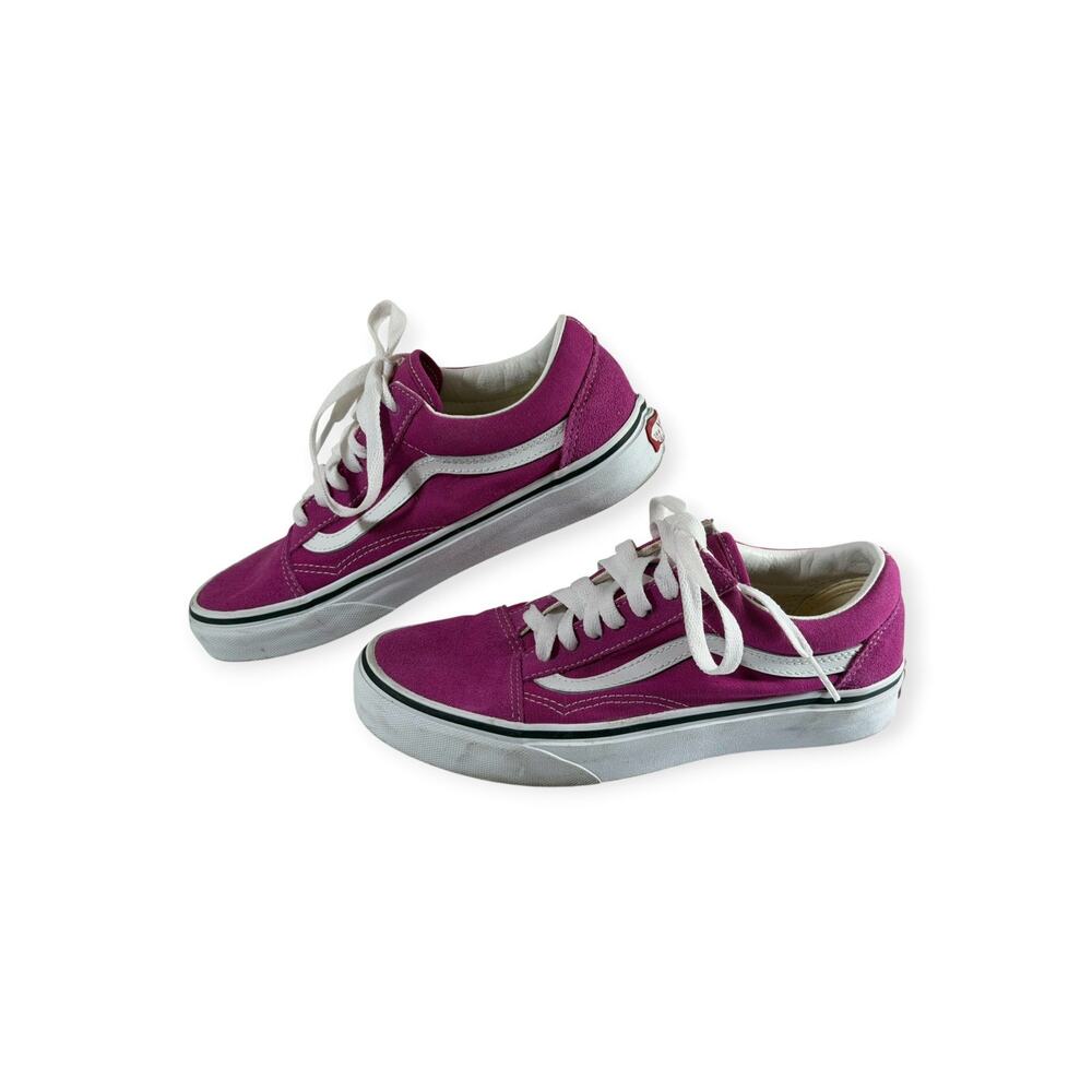 VANS Old Skool Low Skate Casual Sneakers, Hot Pink, LEA, Women's Size 6.5